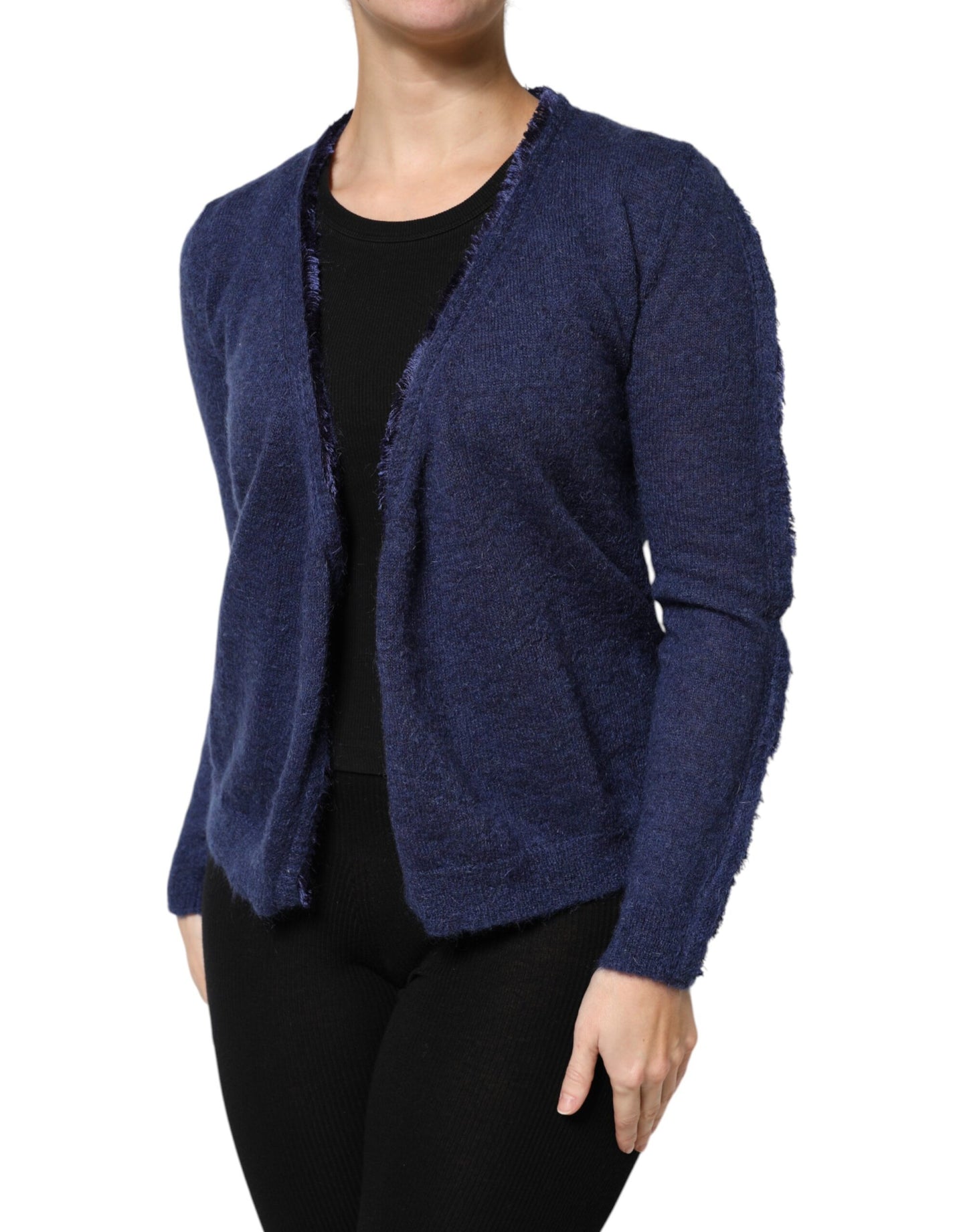 Ballantyne Dark Blue Long Sleeves Overcoat Cardigan Sweater by Ballantyne