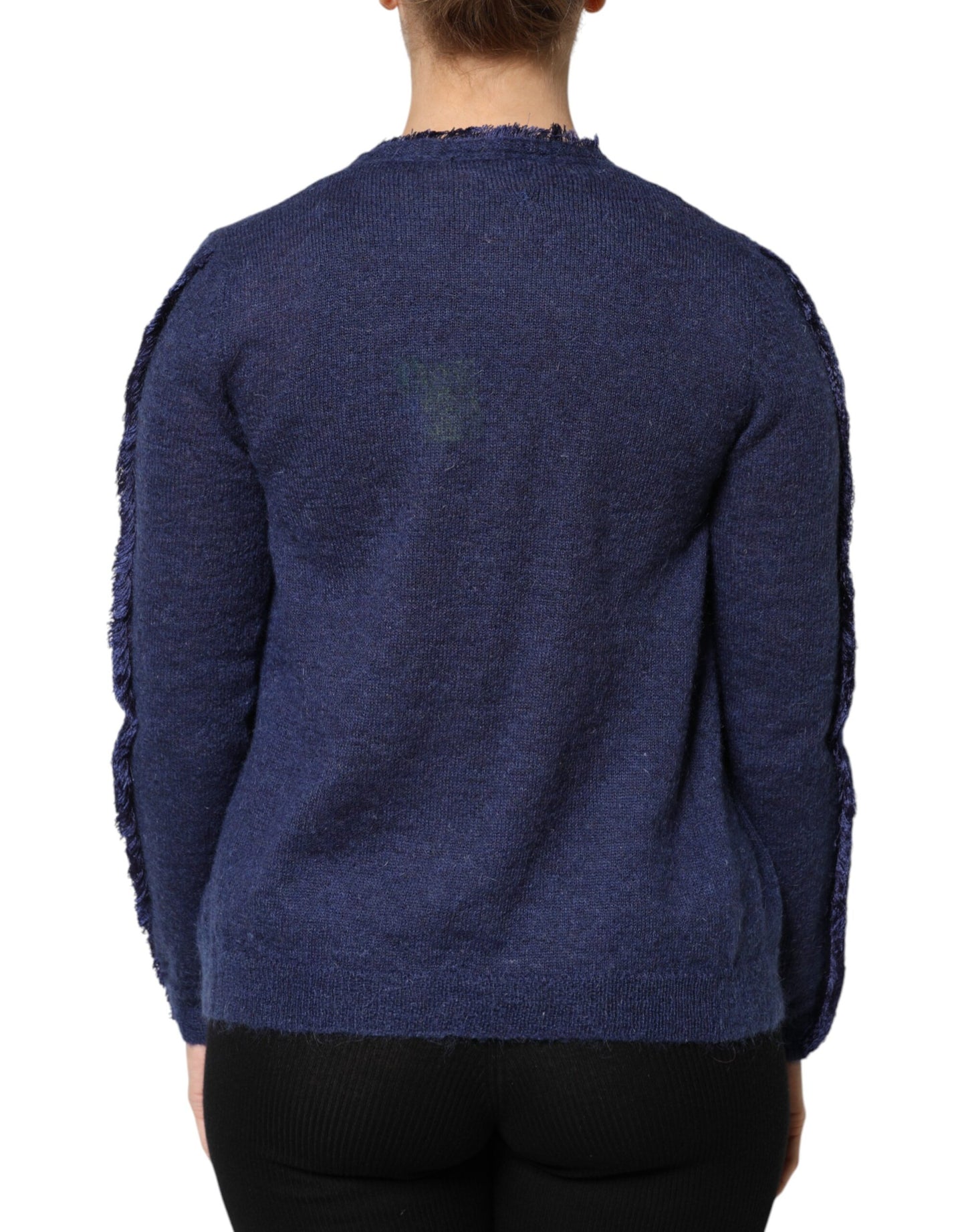 Ballantyne Dark Blue Long Sleeves Overcoat Cardigan Sweater by Ballantyne