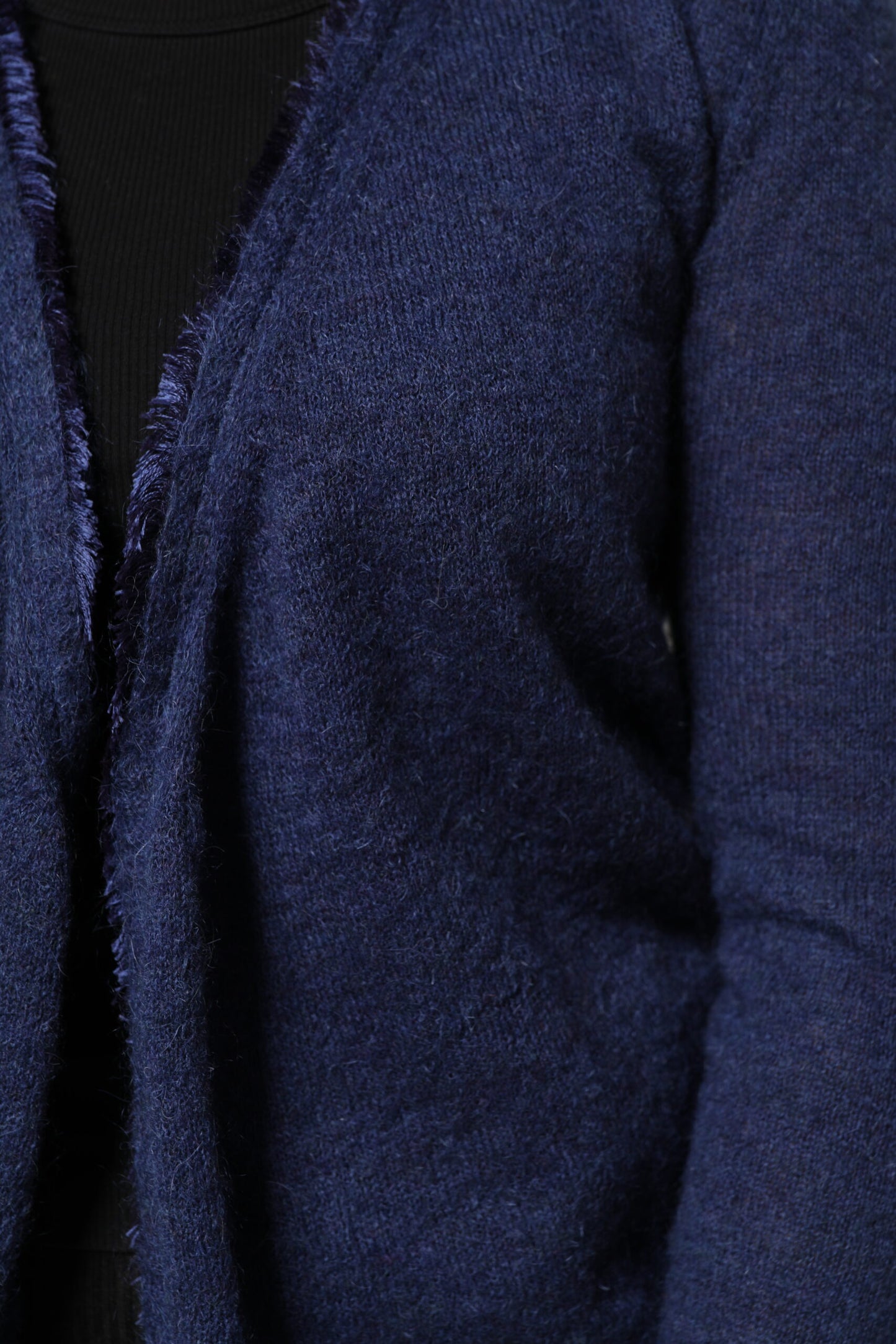 Ballantyne Dark Blue Long Sleeves Overcoat Cardigan Sweater by Ballantyne