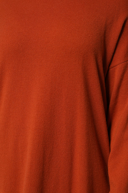 Alpha Studio Dark Orange Long Sleeves Turtleneck Sweater by Alpha Studio