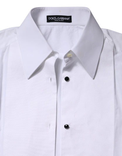 Dolce & Gabbana White Cotton Short Sleeves Collared Polo Top by Dolce & Gabbana