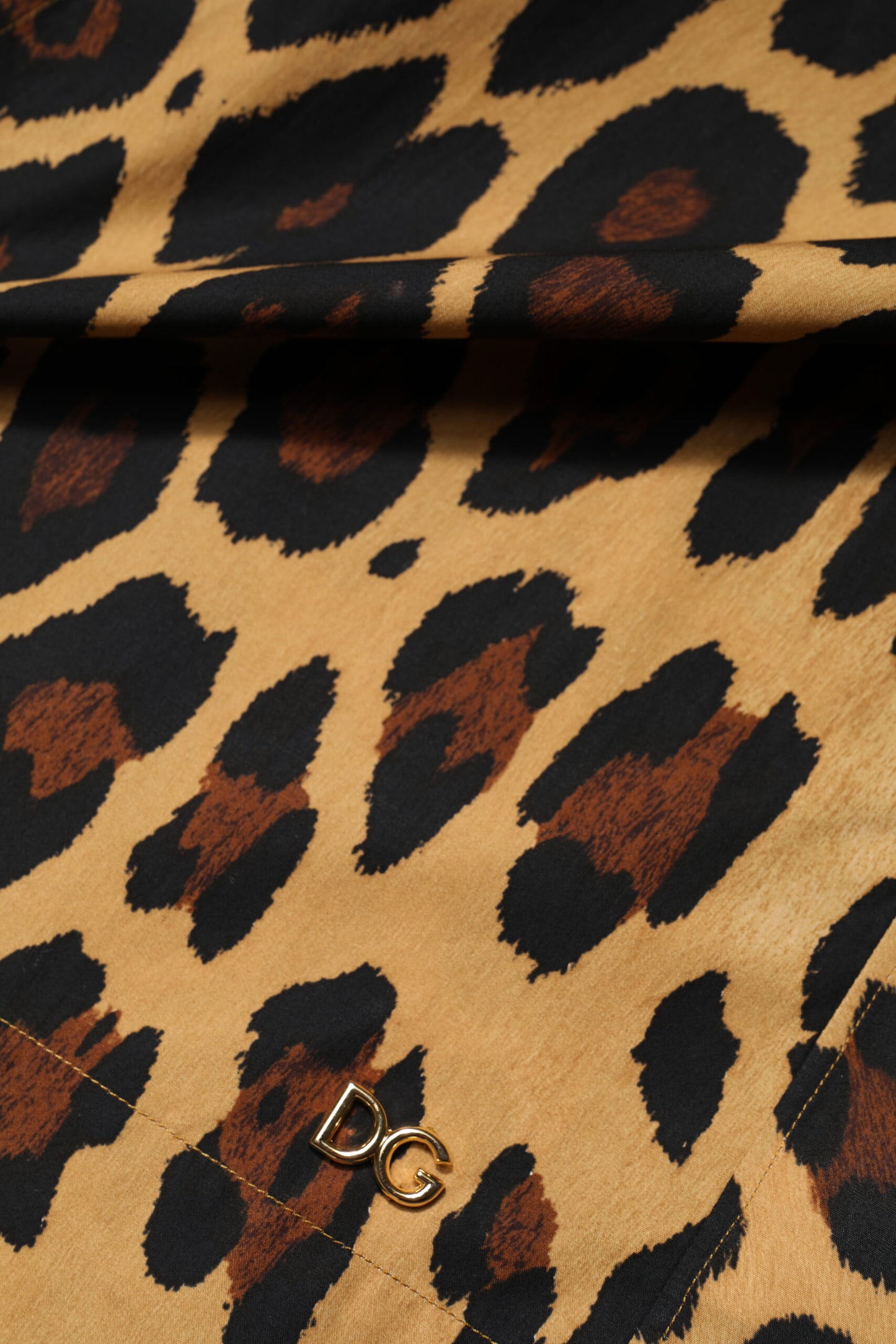 Dolce & Gabbana Brown Leopard Short Sleeve Collared Polo Top by Dolce & Gabbana