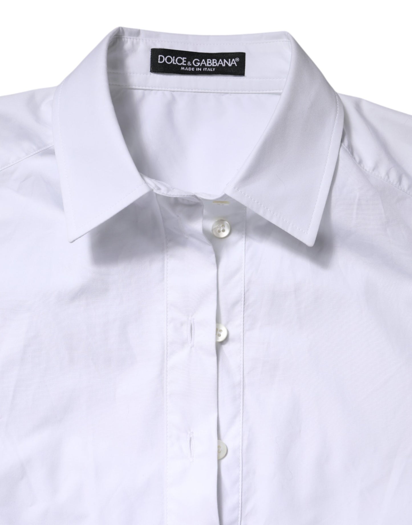 Dolce & Gabbana White Cotton Short Sleeves Collared Polo Top by Dolce & Gabbana