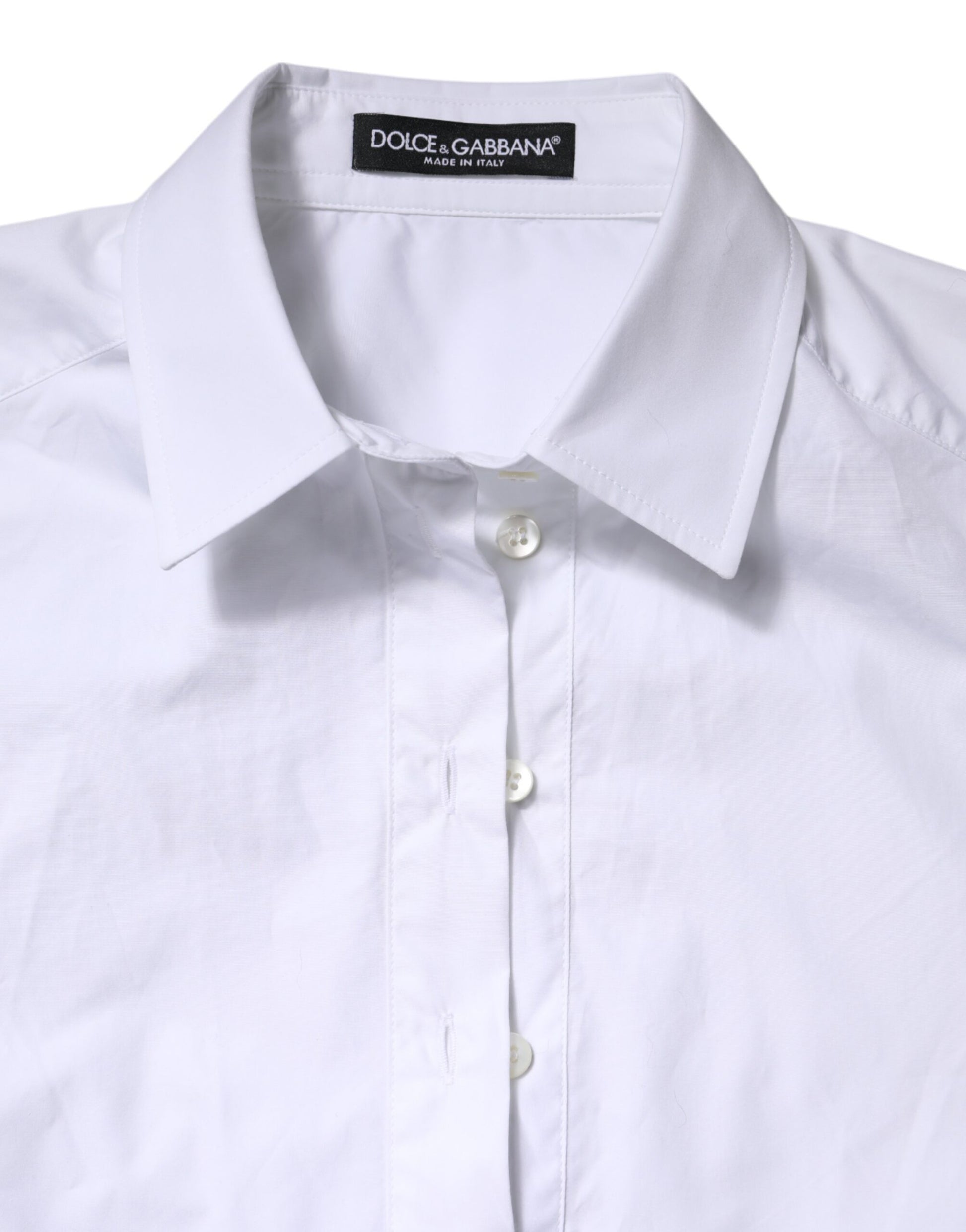Dolce & Gabbana White Cotton Short Sleeves Collared Polo Top by Dolce & Gabbana