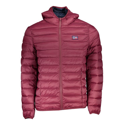 Veste à capuche rose chic avec appliqué unique, Norvège 1963
