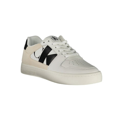 Calvin Klein White Polyester Sneaker by Calvin Klein