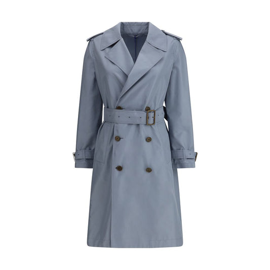 Trench-coat long en soie Burberry