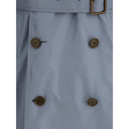 Trench-coat long en soie Burberry