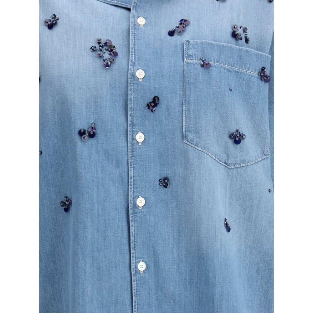 Chemise en jean à manches courtes Fabiana Filippi