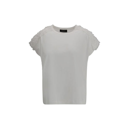 Fabiana Filippi T-Shirt Met Tule Applicaties Katoen Elegant