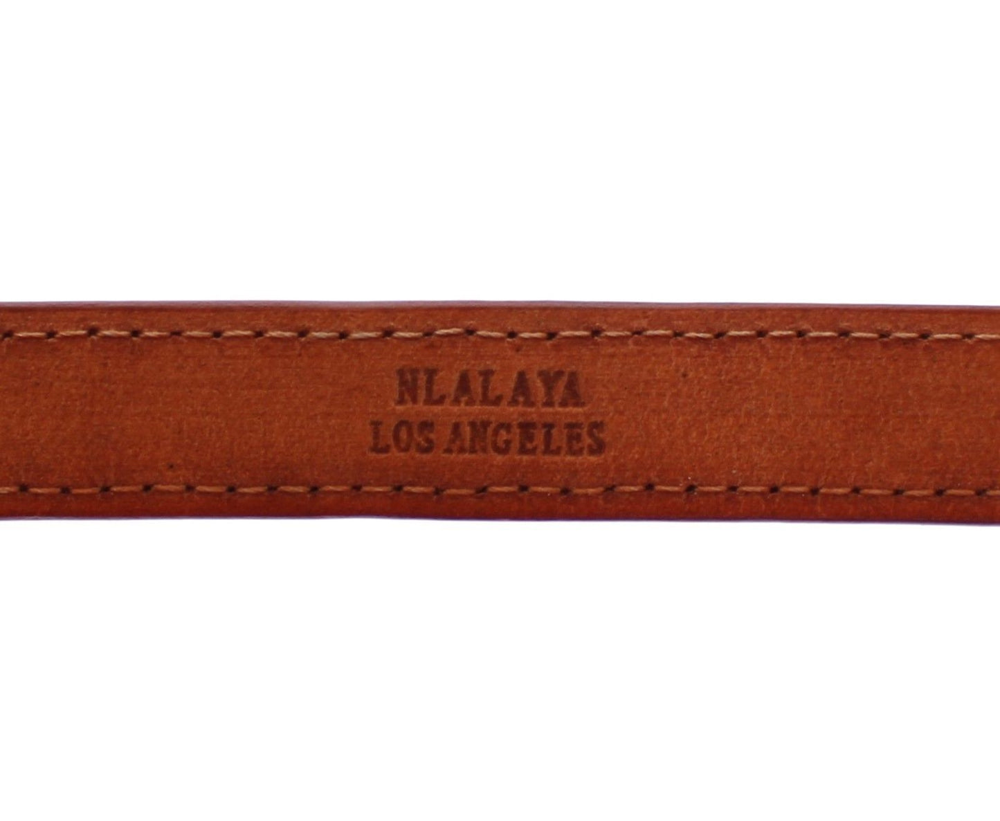 Bracelet manchette Nialaya Chic en cuir peau de serpent et or