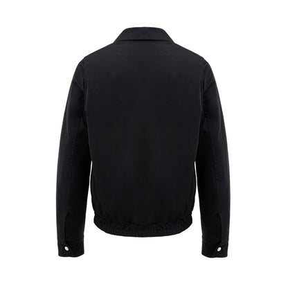 Ami Paris Black Polyester Jackets &amp; Coat