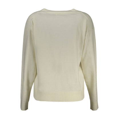 Guess Jeans White Polyester Sweater by Guess Jeans
