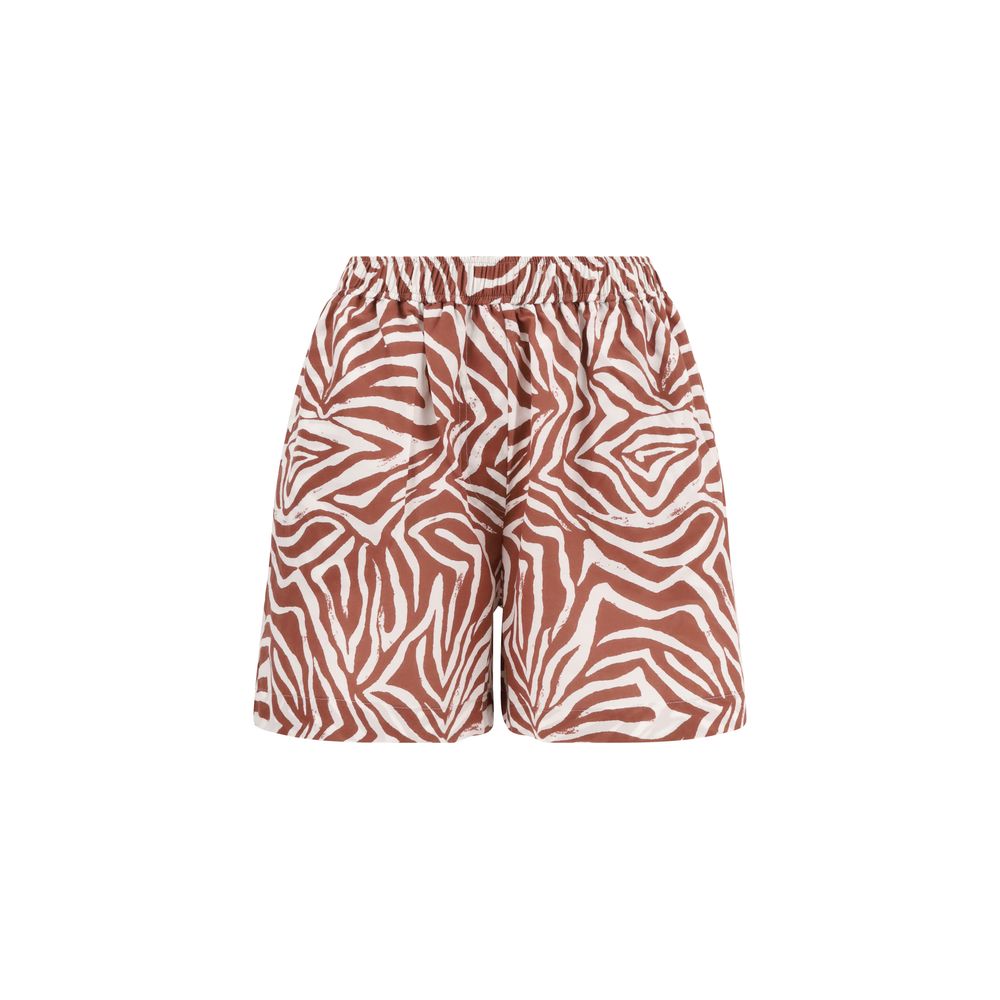 Brunello Cucinelli Short à motif zèbre