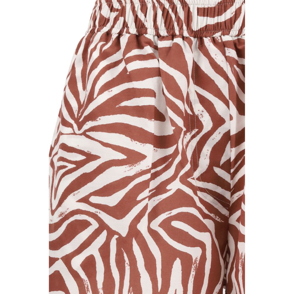 Brunello Cucinelli Short à motif zèbre