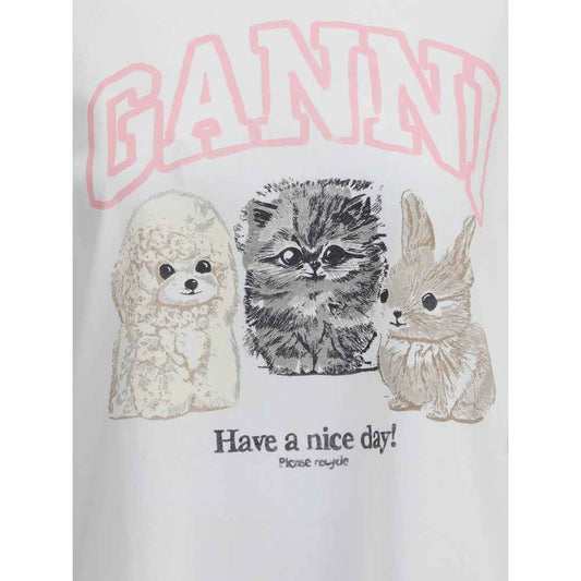 Ganni Have a Nice Day long-sleeved Top