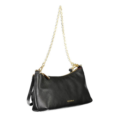Sac à main en cuir noir Coccinelle