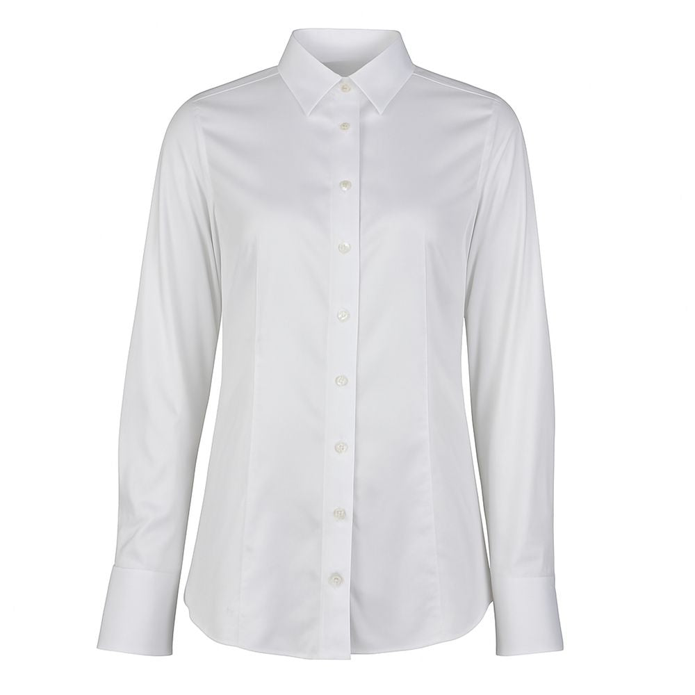 Chemise femme en coton blanc fabriquée en Italie