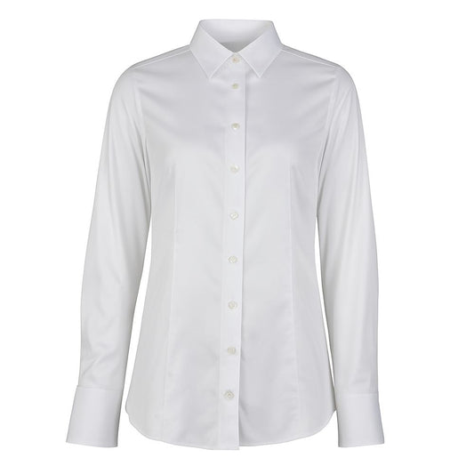 Chemise femme en coton blanc fabriquée en Italie