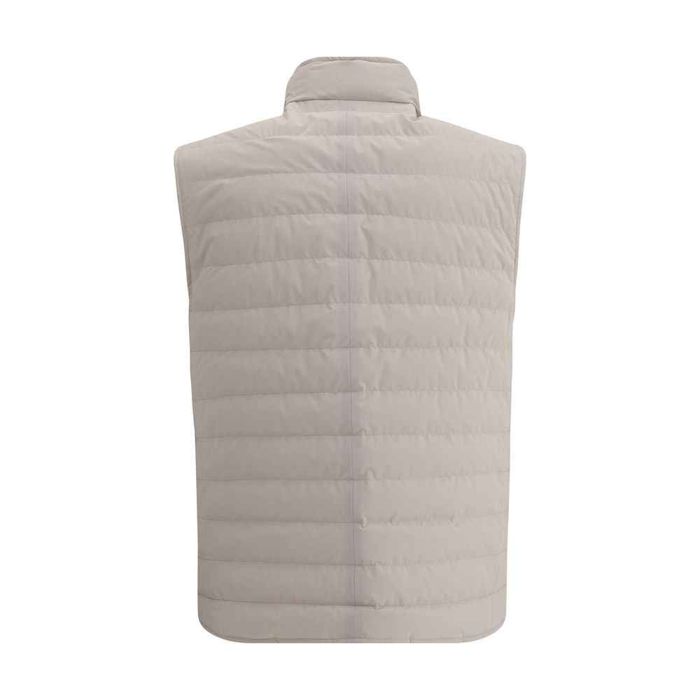 Brunello Cucinelli Donsjas Luxe Monochroom Zwart Met Kraag