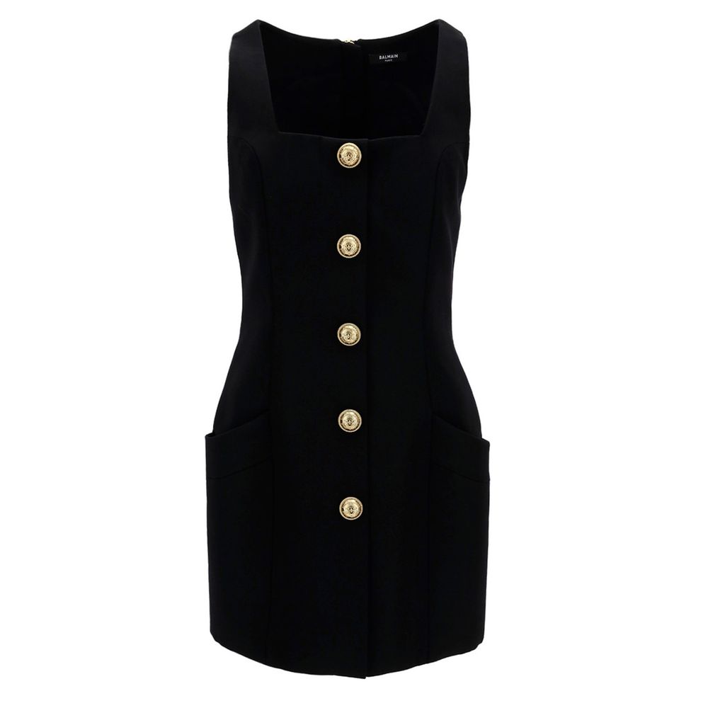 Balmain Black Wool Women's Dress by Balmain
