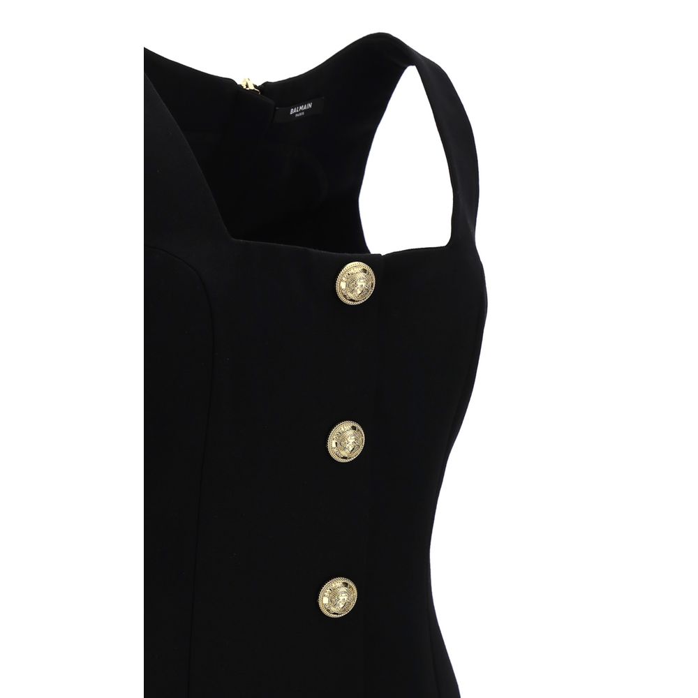 Balmain Black Wool Women's Dress by Balmain