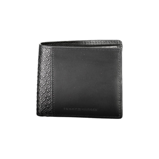 Portefeuille homme en cuir noir Tommy Hilfiger