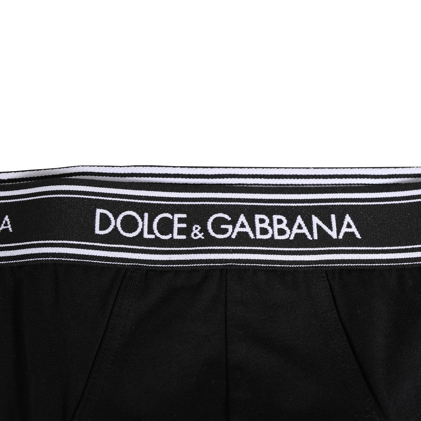 Slip Dolce &amp; Gabbana en coton stretch noir à imprimé logo