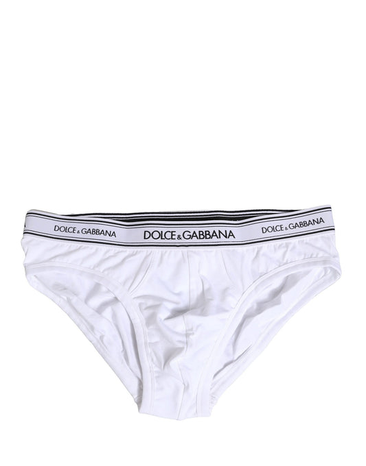 Sous-vêtement classique en coton stretch blanc Dolce &amp; Gabbana