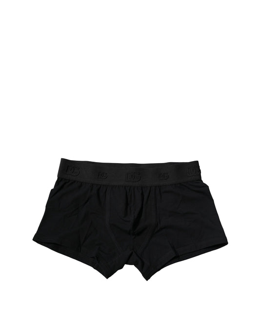Boxer classique en coton stretch noir Dolce &amp; Gabbana