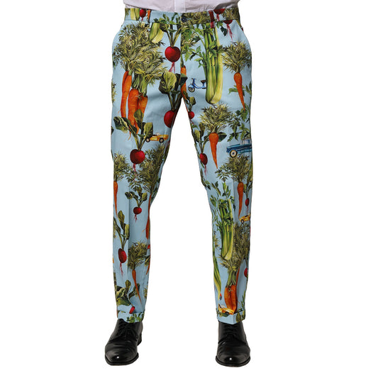 Pantalon fuselé en coton multicolore Dolce &amp; Gabbana pour homme