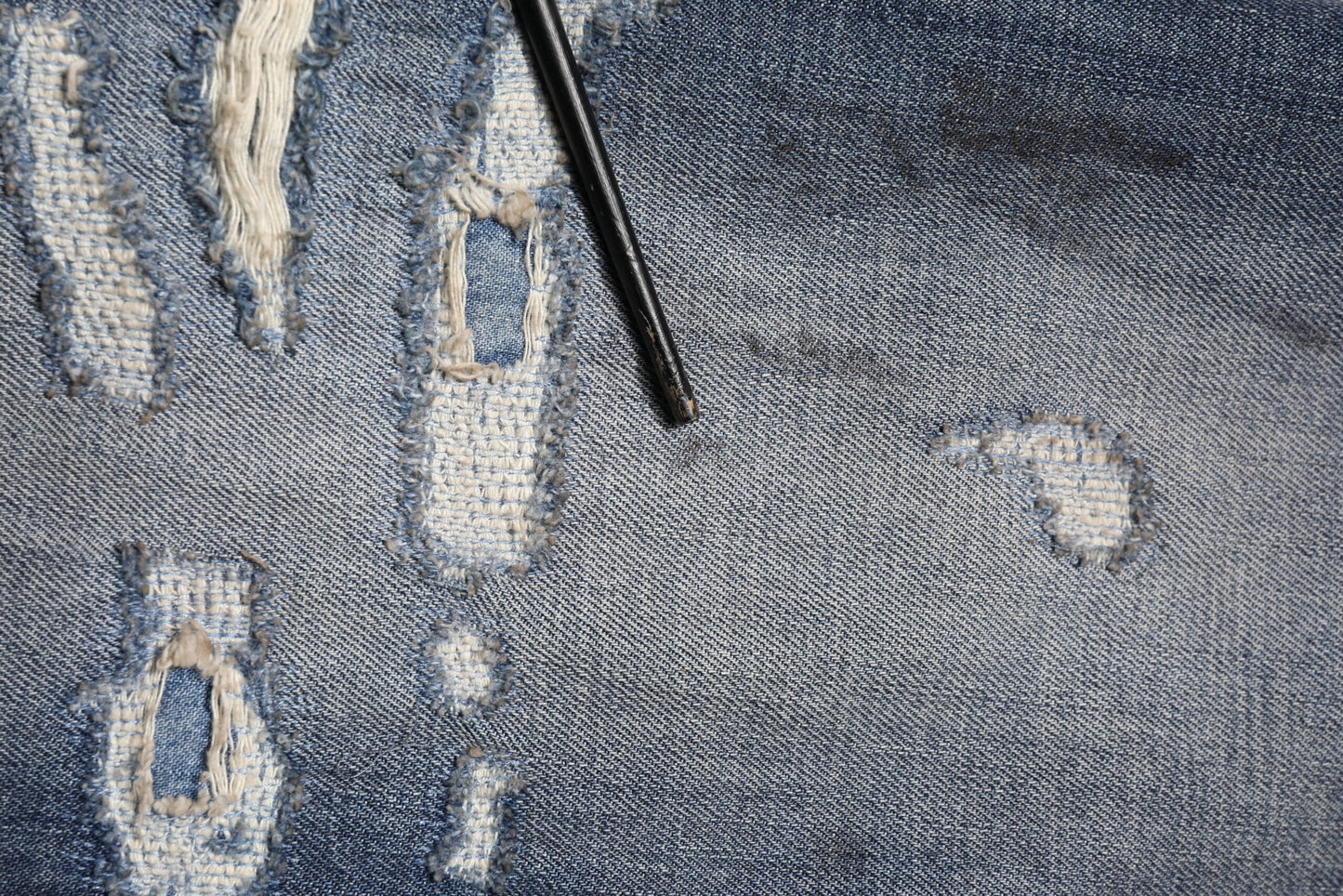 Dolce & Gabbana Blue Washed Tattered Cotton Men Jeans by Dolce & Gabbana