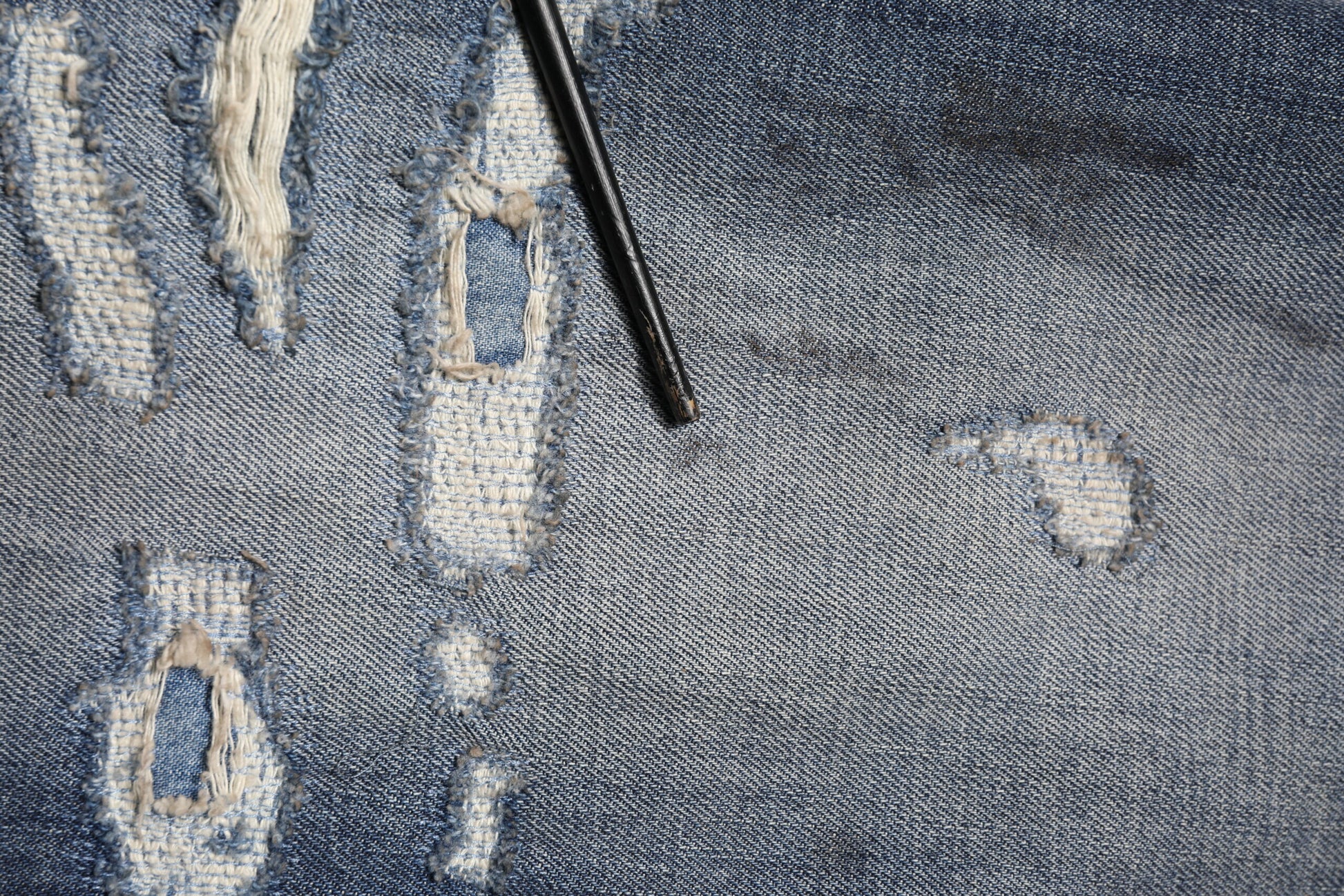 Dolce & Gabbana Blue Washed Tattered Cotton Men Jeans by Dolce & Gabbana
