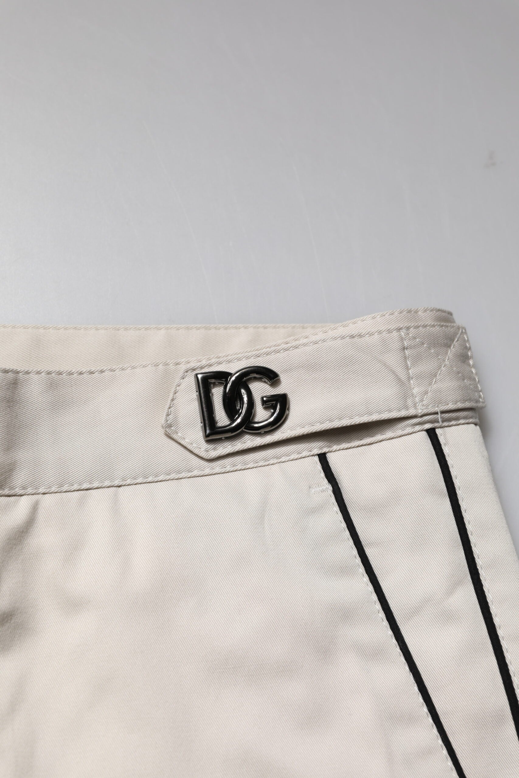 Dolce & Gabbana White Cotton Dress Slim Formal Pants by Dolce & Gabbana