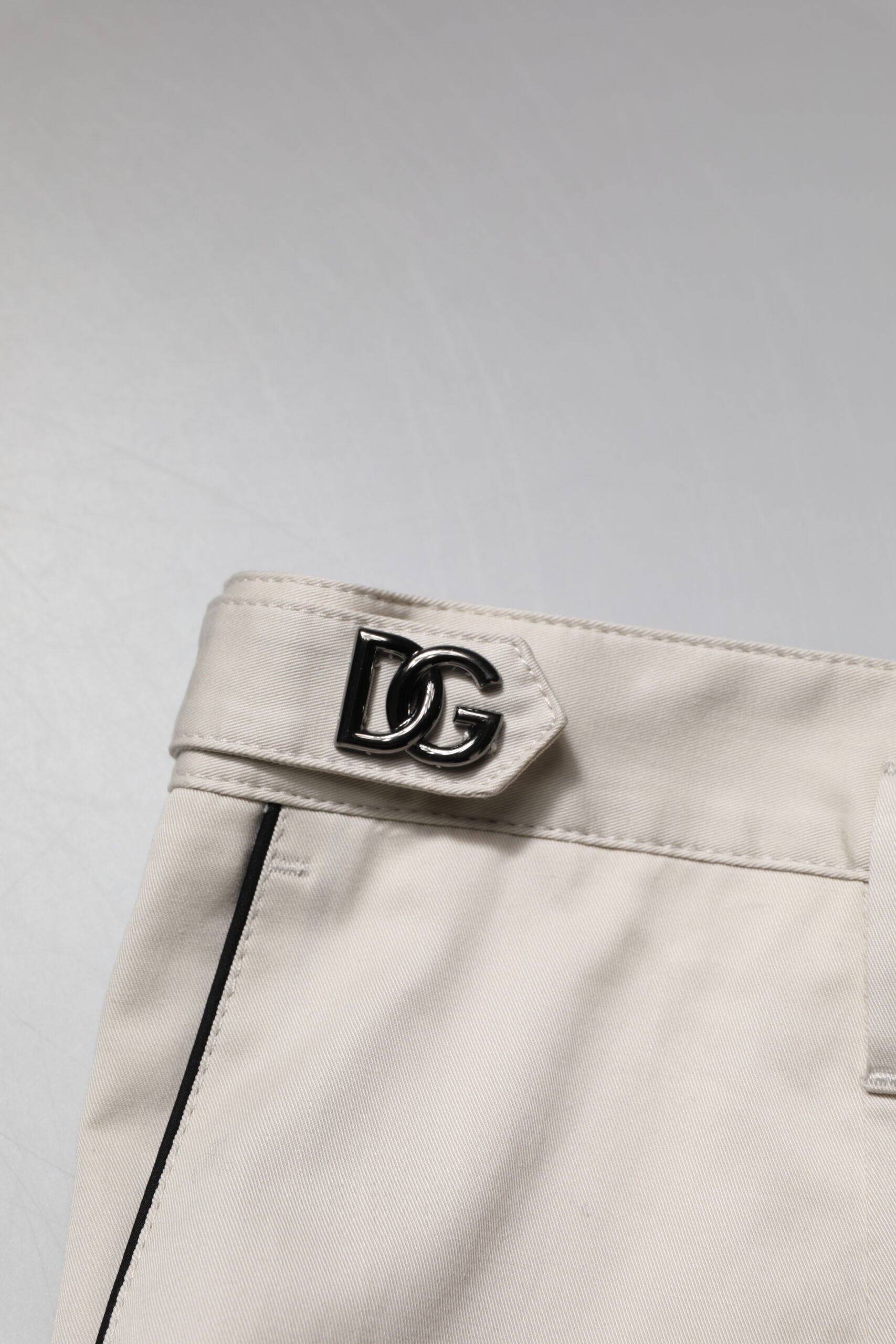 Dolce & Gabbana White Cotton Dress Slim Formal Pants by Dolce & Gabbana