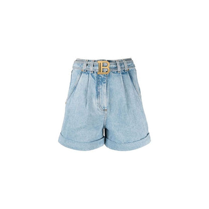 Short en coton bleu Balmain