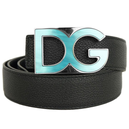 Ceinture Dolce &amp; Gabbana en cuir de veau noir pour femme