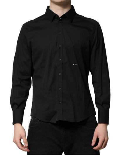 Dolce & Gabbana Black SARTORIA Cotton Formal Men Dress Shirt by Dolce & Gabbana