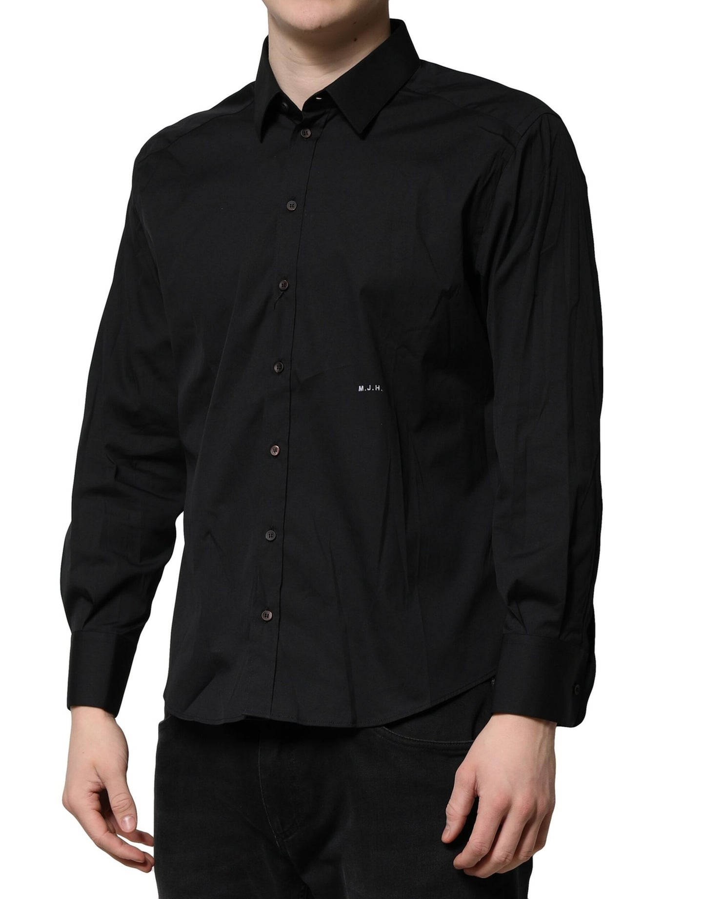 Dolce & Gabbana Black SARTORIA Cotton Formal Men Dress Shirt by Dolce & Gabbana