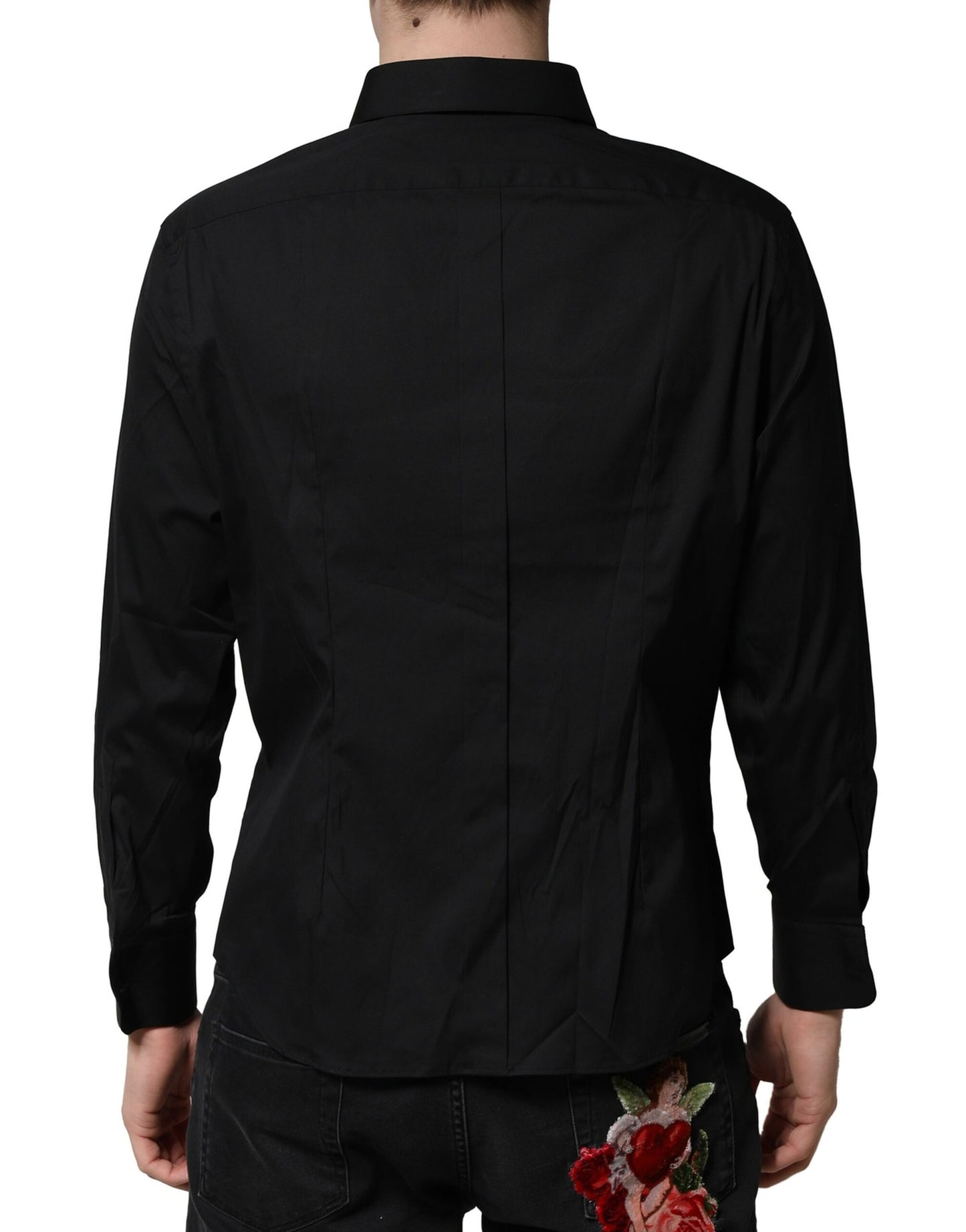 Dolce & Gabbana Black SARTORIA Cotton Formal Men Dress Shirt by Dolce & Gabbana