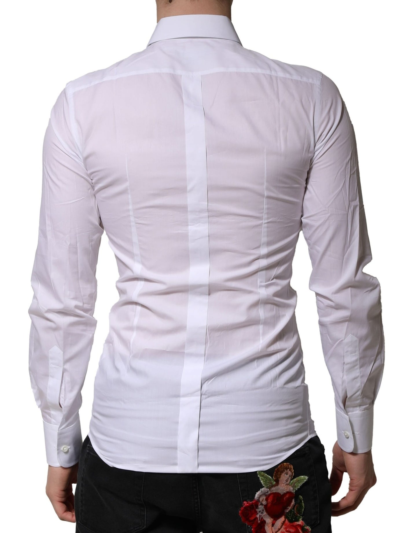 Dolce & Gabbana White GOLD Embellished Formal Men Dress Shirt by Dolce & Gabbana