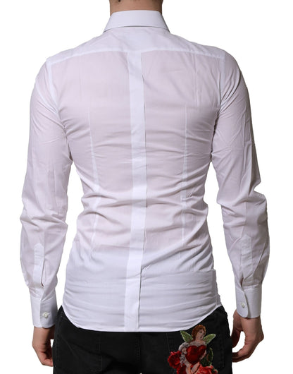 Dolce & Gabbana White GOLD Embellished Formal Men Dress Shirt by Dolce & Gabbana