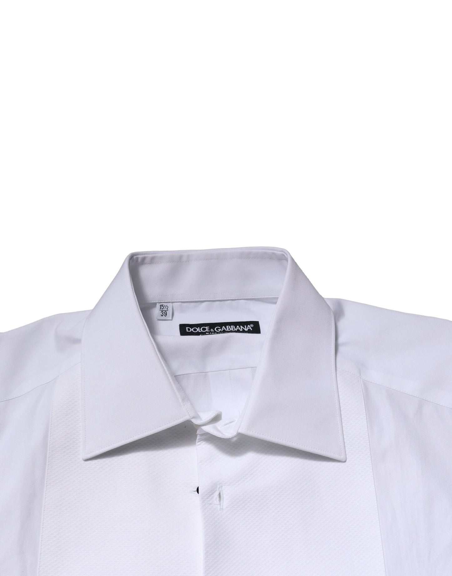 Dolce & Gabbana White GOLD Crown Cotton Dress Formal Shirt by Dolce & Gabbana