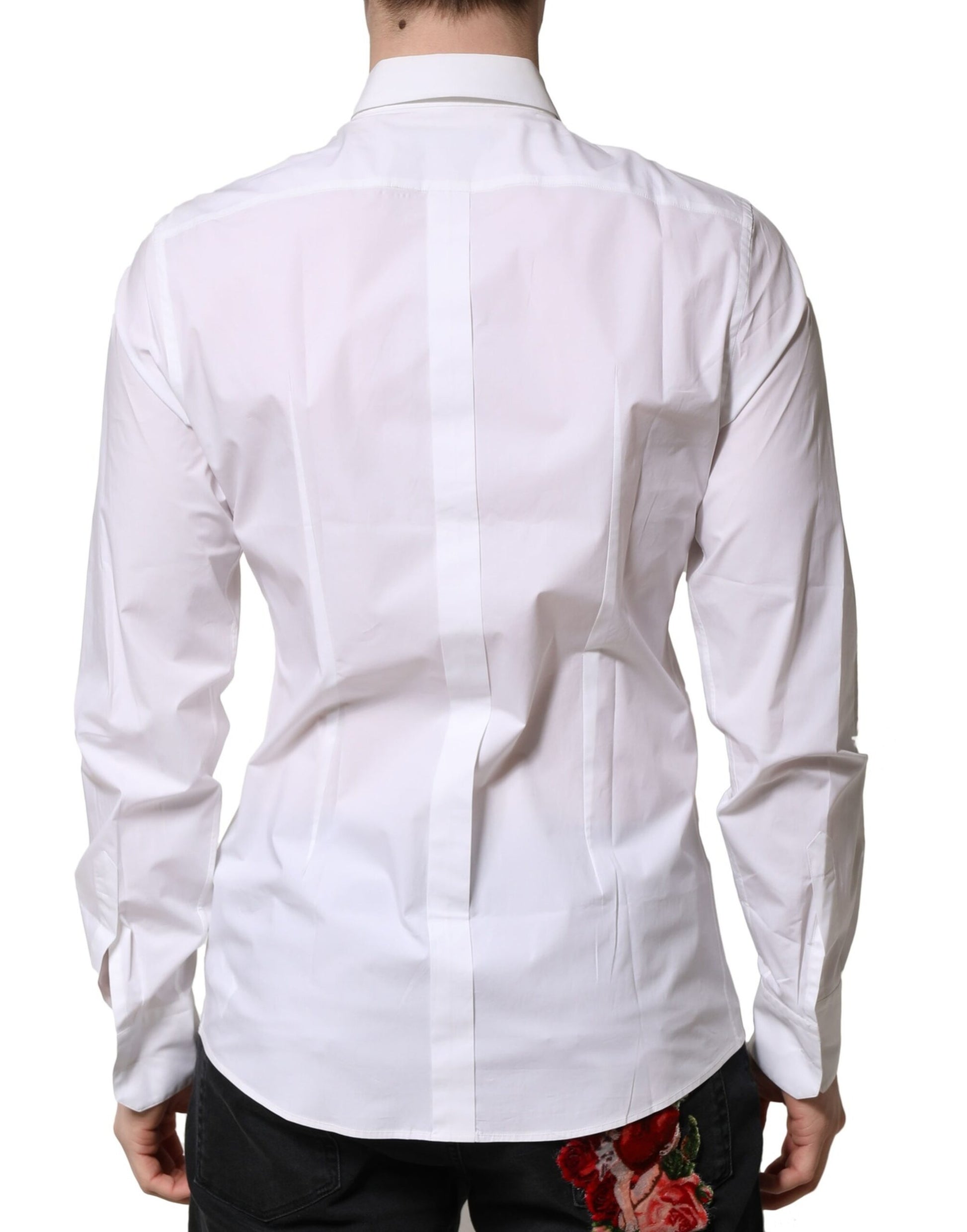 Dolce & Gabbana White Cotton Long Sleeves Dress Formal Shirt by Dolce & Gabbana