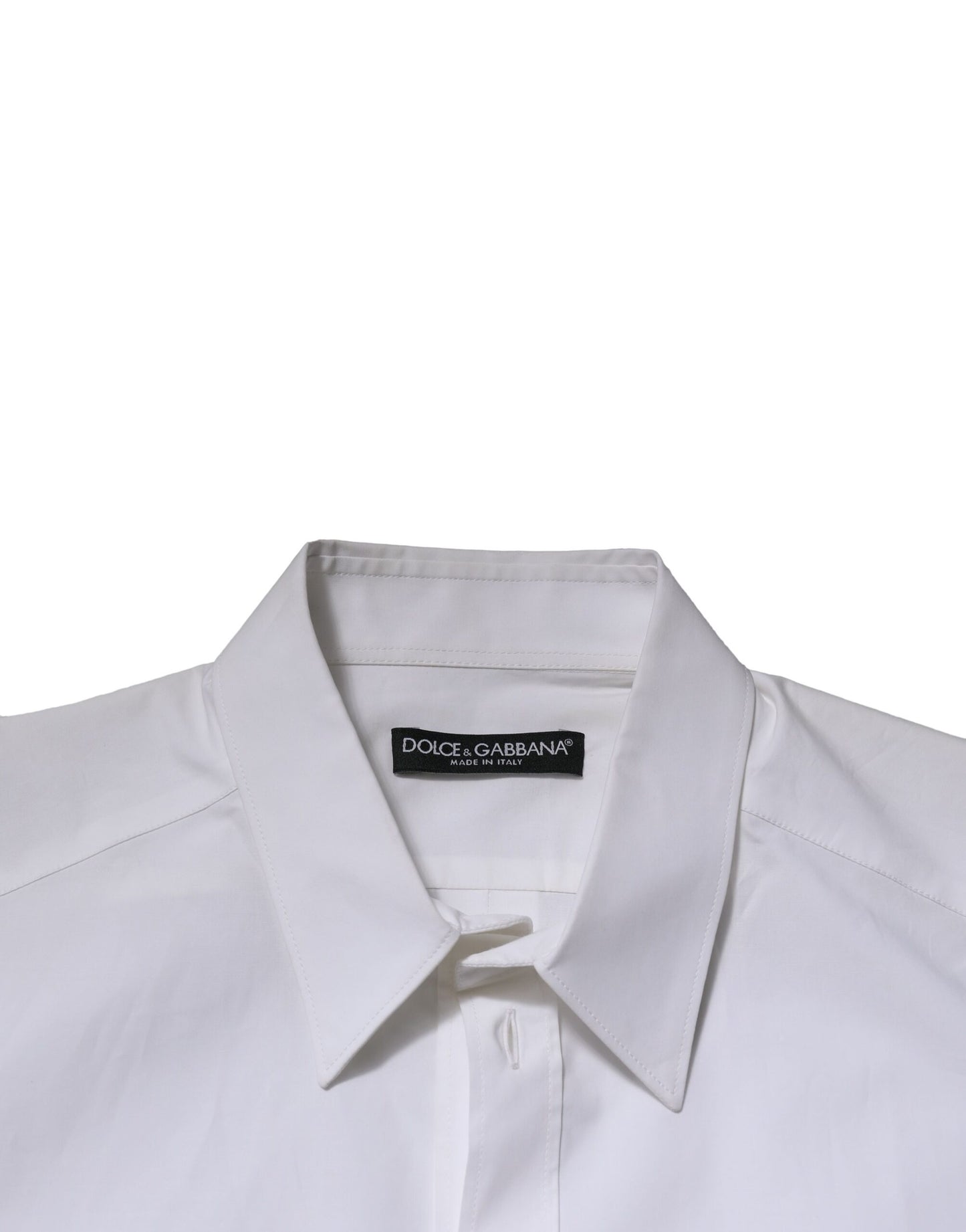 Dolce & Gabbana White Cotton Long Sleeves Dress Formal Shirt by Dolce & Gabbana