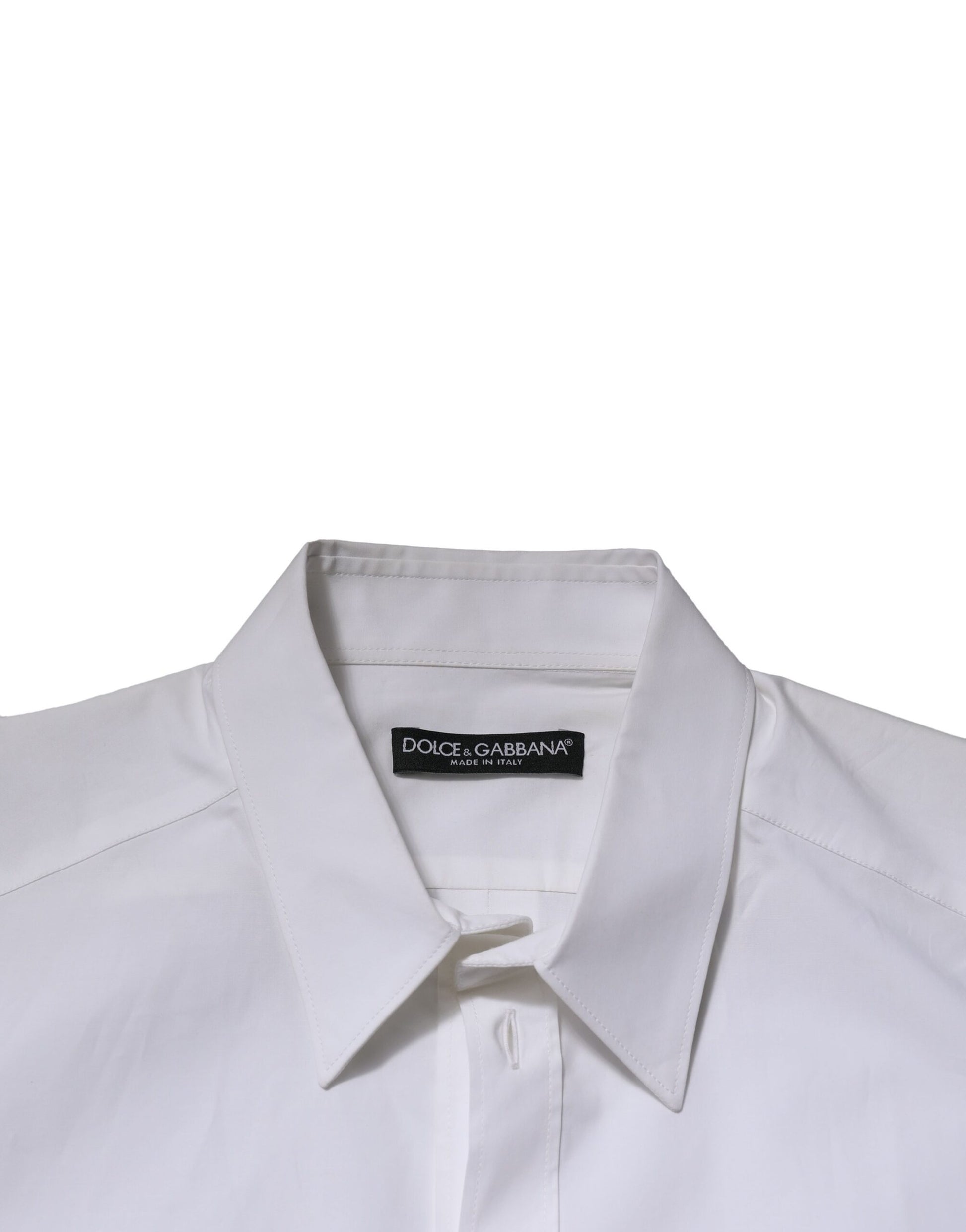 Dolce & Gabbana White Cotton Long Sleeves Dress Formal Shirt by Dolce & Gabbana