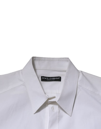 Dolce & Gabbana White Cotton Long Sleeves Dress Formal Shirt by Dolce & Gabbana