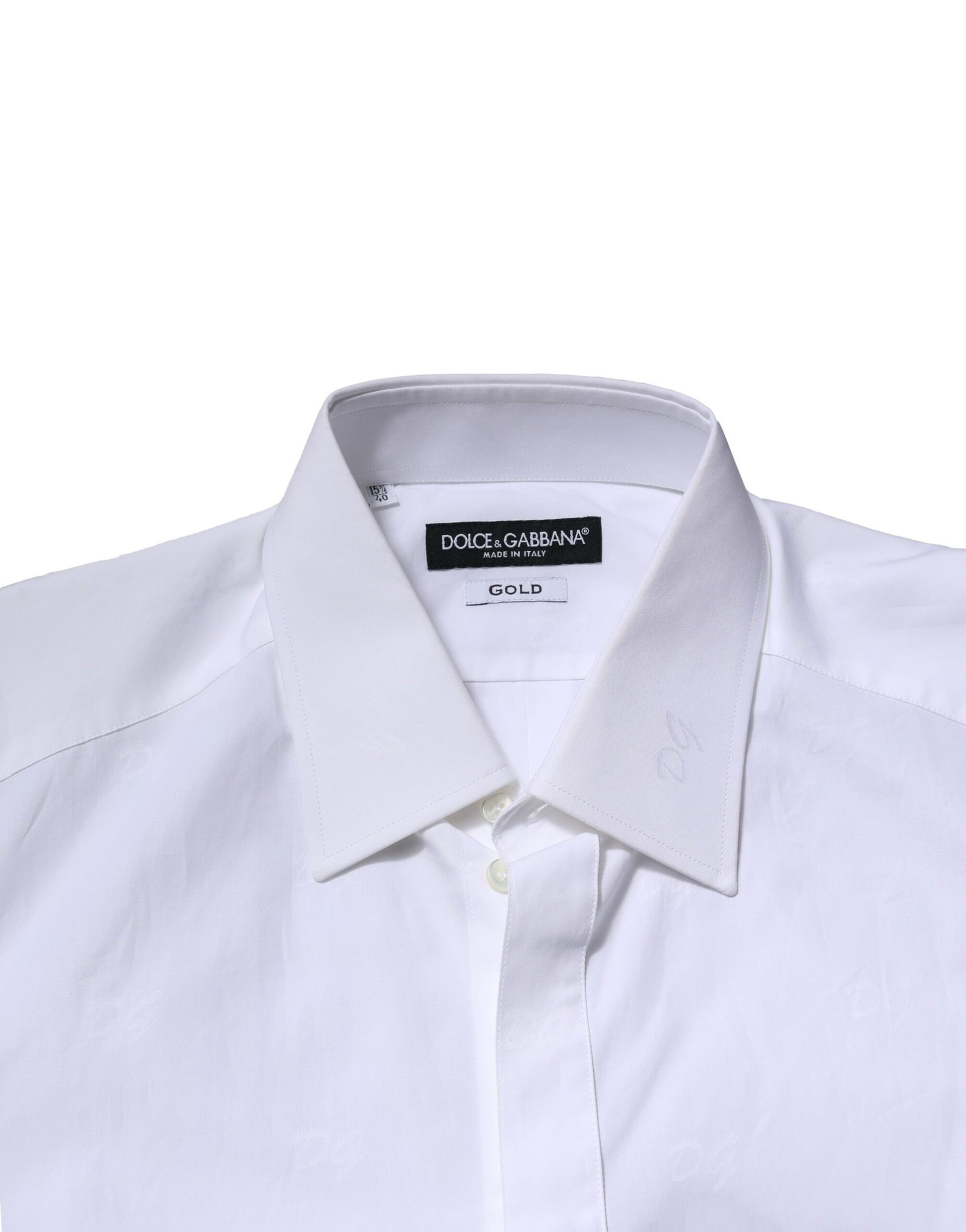 Dolce & Gabbana White GOLD Long Sleeves Dress Formal Shirt by Dolce & Gabbana