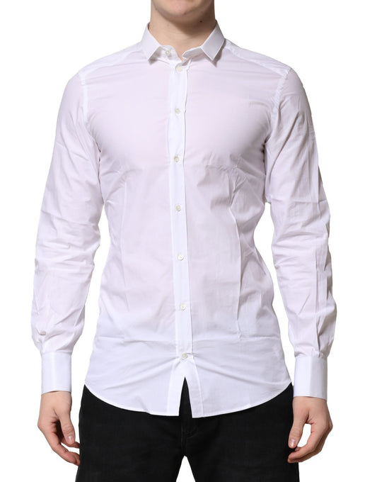 Dolce & Gabbana White GOLD Long Sleeves Dress Formal Shirt by Dolce & Gabbana