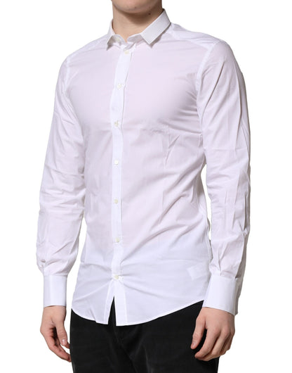Dolce & Gabbana White GOLD Long Sleeves Dress Formal Shirt by Dolce & Gabbana